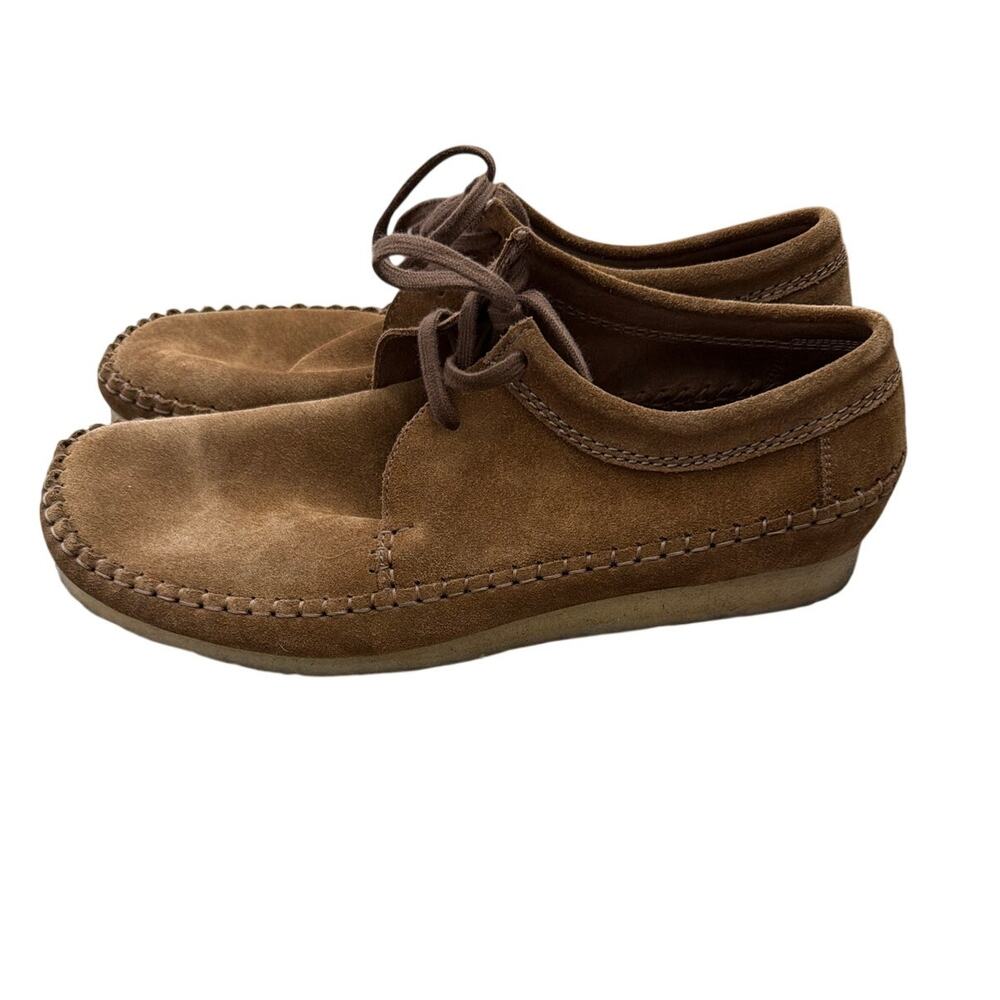 Clarks Originals Weaver Shoes Cola Tan Suede Mens Size 13